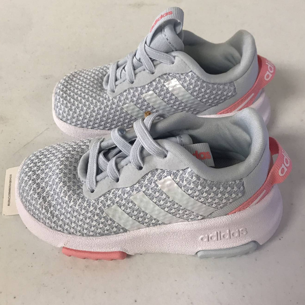 adidas Unisex Child Size 5 Racer TR 2.0 Running Shoes, Grey - Picture 3 of 6